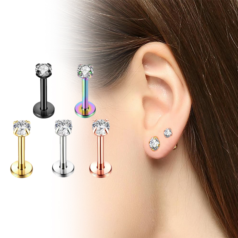 Body Jewelry Internally Threaded - 16G Titanium Internally Threaded Flat Back