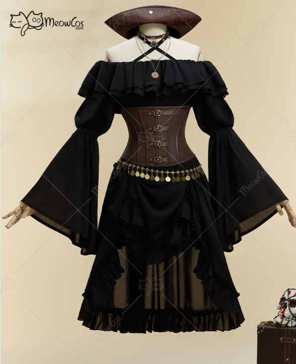 Body Jewelry Waist - MOBBUNNY Women's Halloween Black Pirate Style