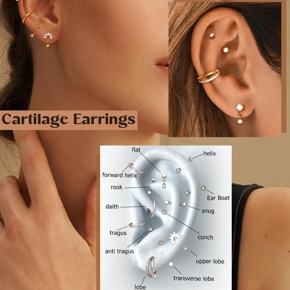 Drperfect 1PC Rook Eyebrow Pie - Eyebrow Curved Barbell 评论和价格