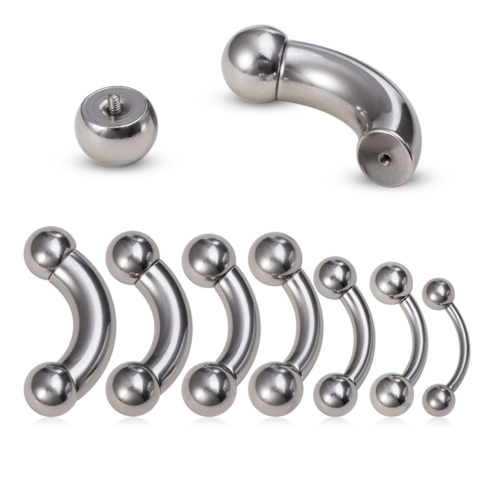 1pc Big Size Genital Curved Ba - Nipple Bar Curved 评论和价格