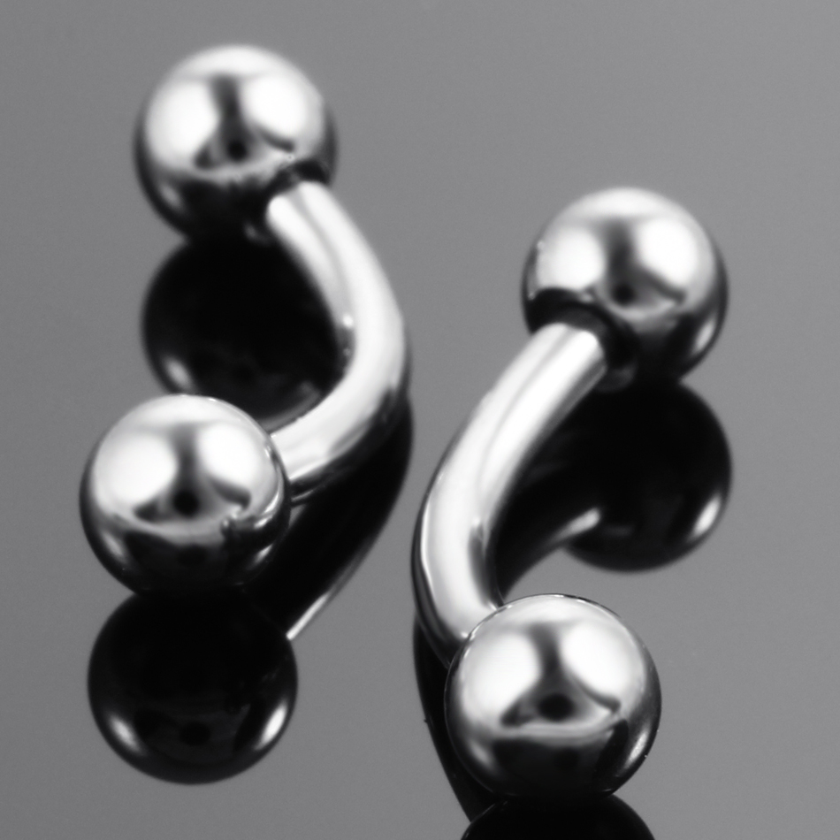 10Pcs/lot Steel Eyebrow Banana - Eyebrow Curved Barbell 评论和价格