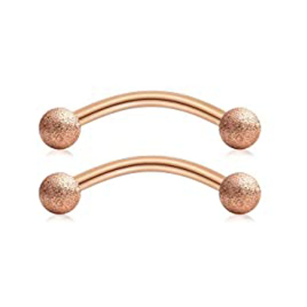 16G Stainless Steel Long Nippl - Nipple Bar Curved 评论和价格