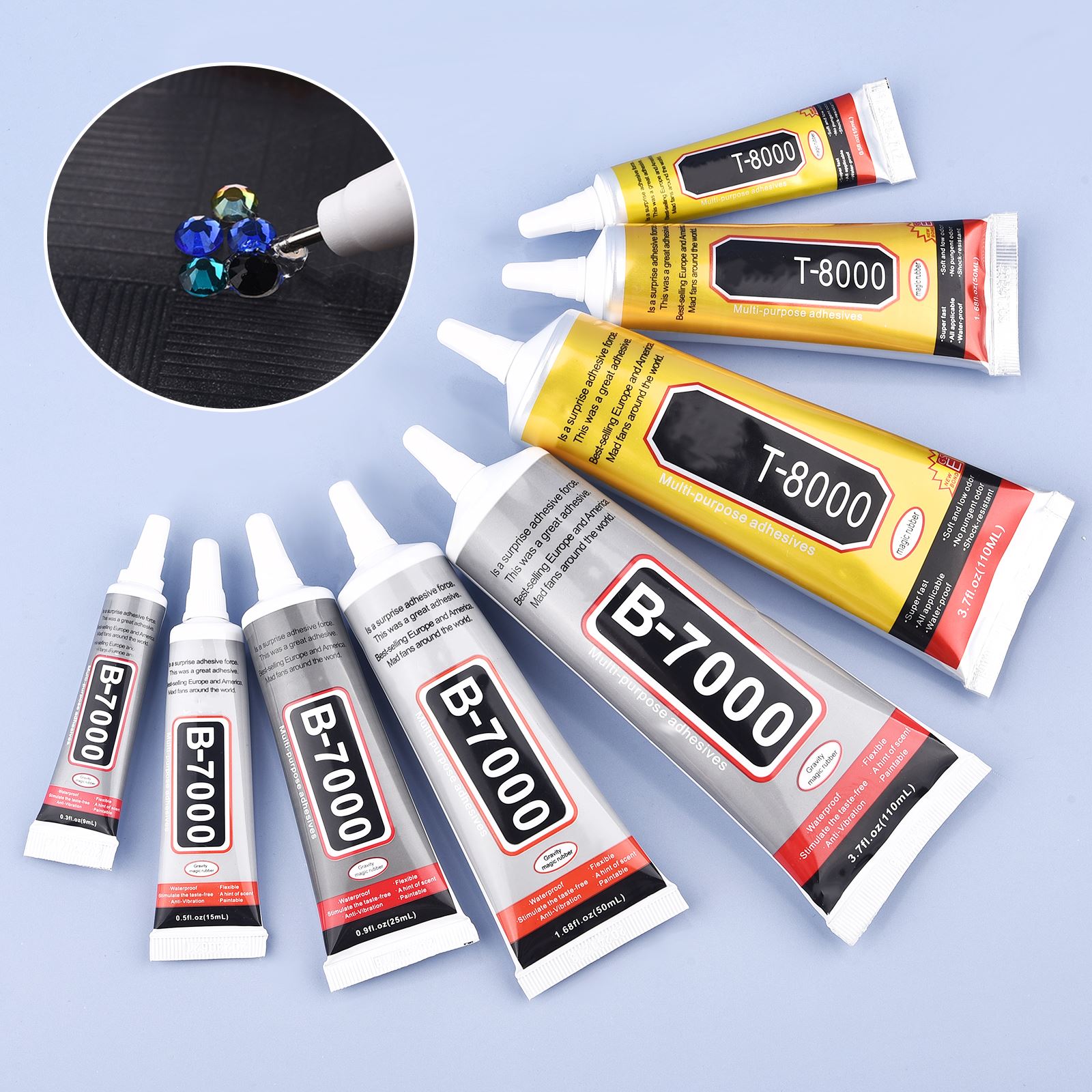 9/15/50/110ml B-7000 Glue T-80 - Body Jewelry Tool 评论和价格
