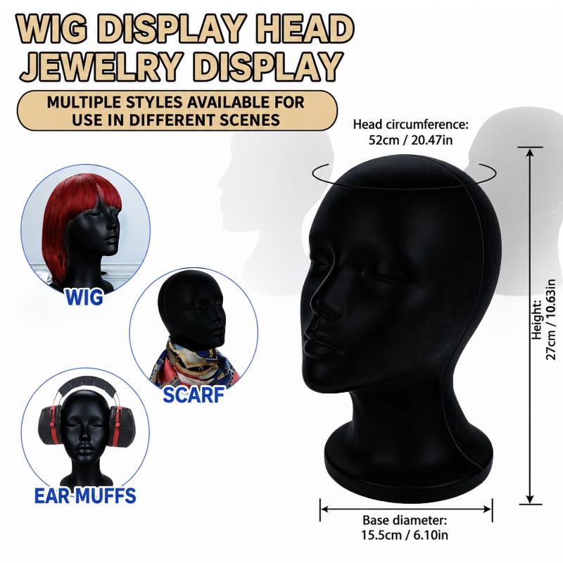 Black Velvet Mannequin Head 52 - Body Jewelry Shop 评论和价格