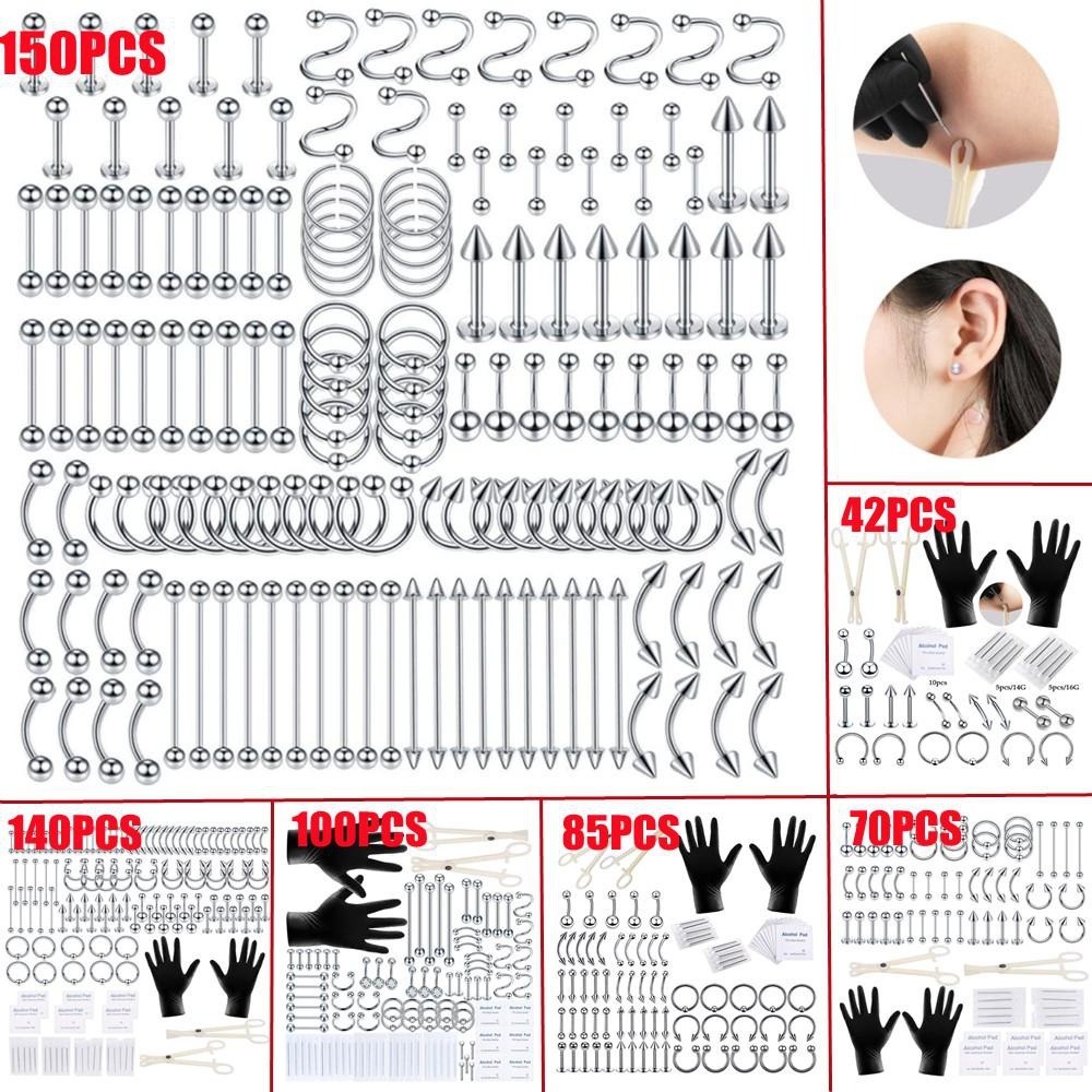 150/140/85/70/42Pcs Body Pierc - Body Jewelry Tool 评论和价格