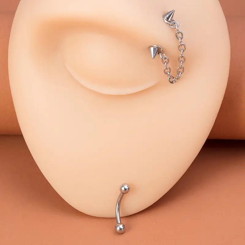 2pcs Stainless Steel Curved Ba - Eyebrow Curved Barbell 评论和价格
