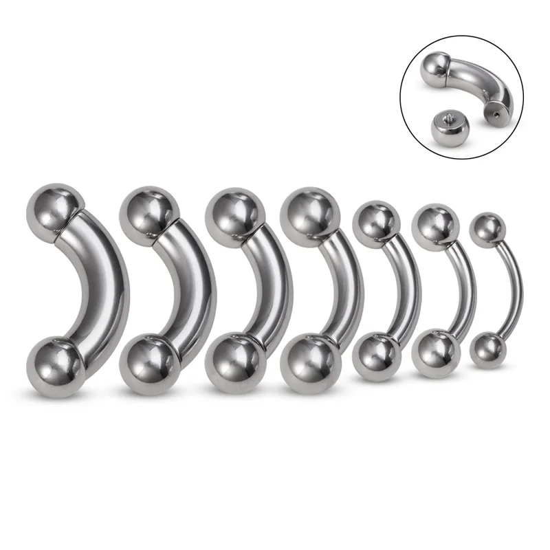 1pc Big size Stainless Steel C - Nipple Bar Curved 评论和价格