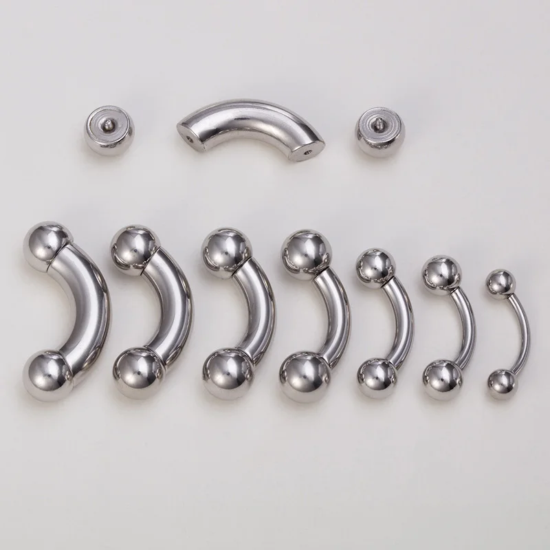 1pc Big size Stainless Steel C - Nipple Bar Curved 评论和价格