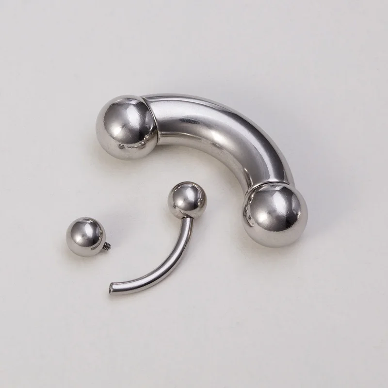 1pc Big size Stainless Steel C - Nipple Bar Curved 评论和价格