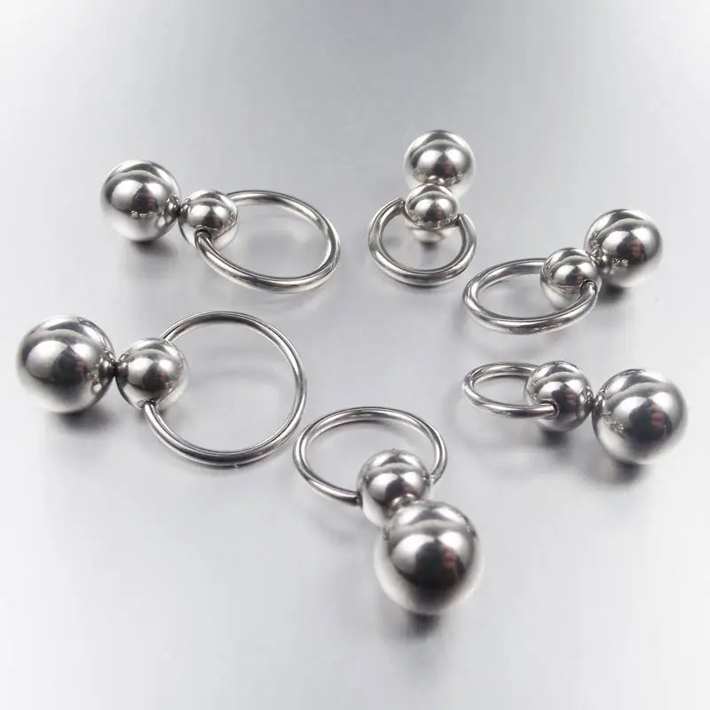 Stainless Steel Double Ball Cu - Nipple Bar Curved 评论和价格