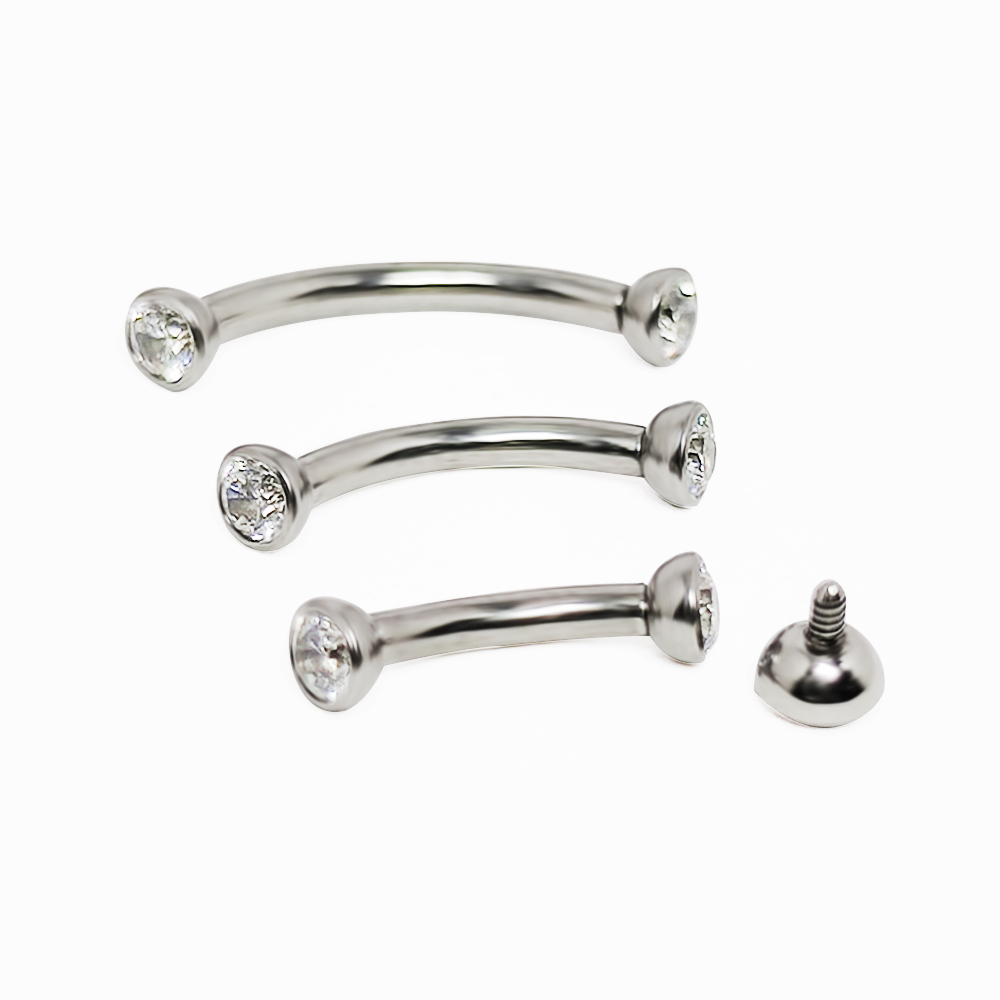 F136 Titanium Piercings Eyebro - Eyebrow Curved Barbell 评论和价格