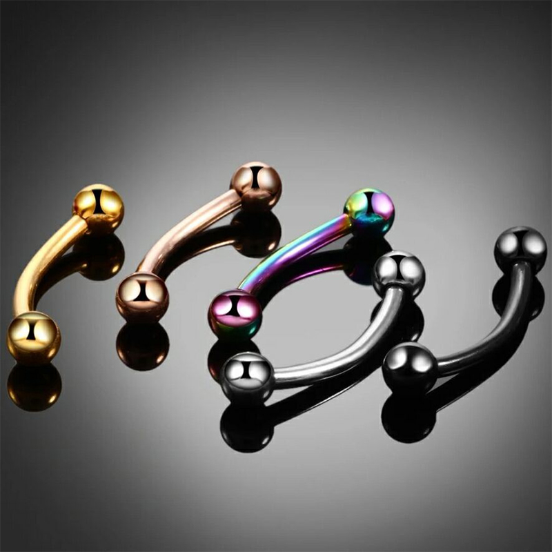 20pc/set Steel Eyebrow Banana  - Eyebrow Curved Barbell 评论和价格