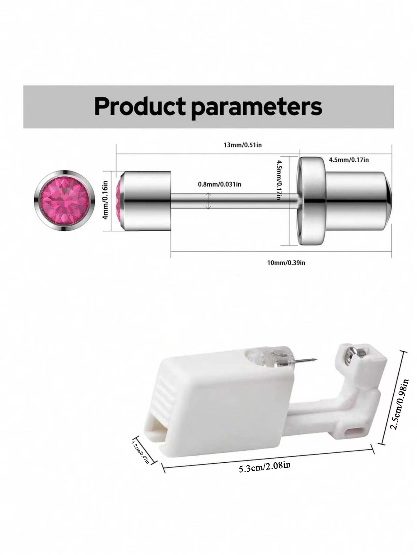 Ear Piercing Kit Disposable St - Body Jewelry Cleaner 评论和价格