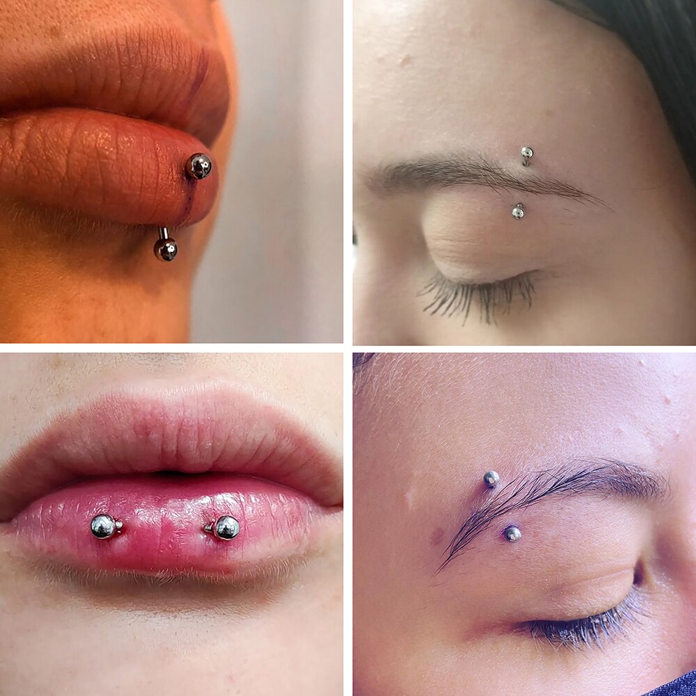 1Pc Titanium Piercing Curved B - Eyebrow Curved Barbell 评论和价格