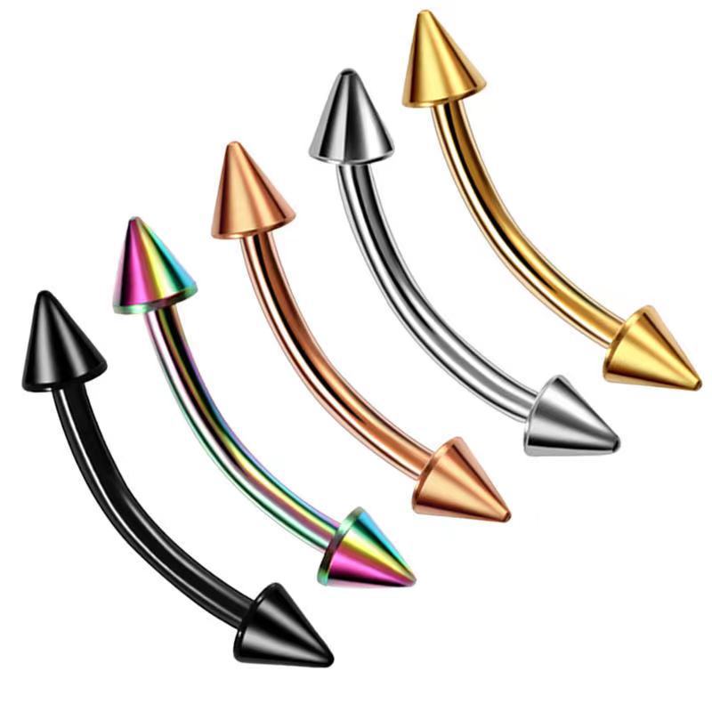 2Piece Titanium Steel Eyebrow  - Eyebrow Curved Barbell 评论和价格