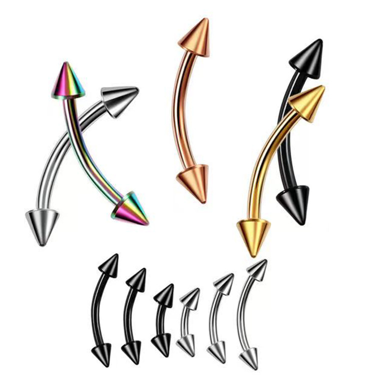 2Piece Titanium Steel Eyebrow  - Eyebrow Curved Barbell 评论和价格