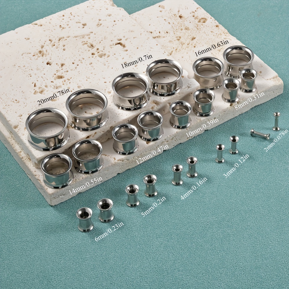 1 Pair/12 Pairs Set Stainless  - Body Jewelry Internally Threaded 评论和价格