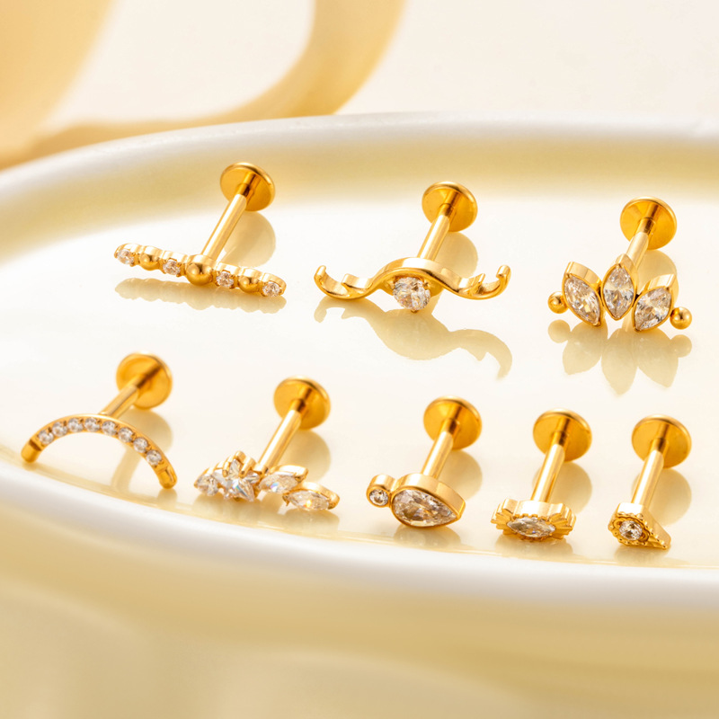 1PC ASTM F136 G23 Titanium Pie - Body Jewelry Internally Threaded 评论和价格